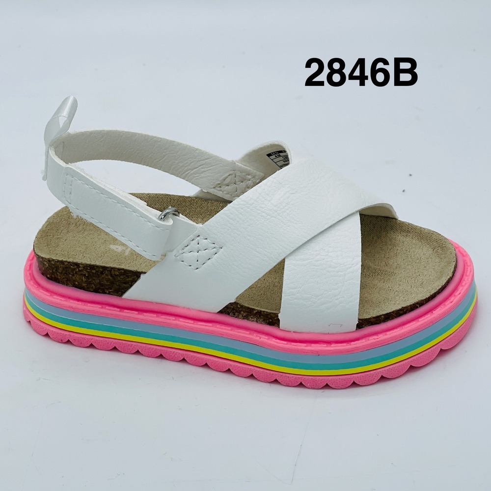 Carters Cindy Toddler Girls Rainbow Platform Sandals White Multi CS22L05B Size 7